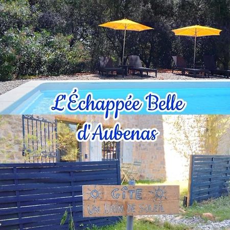 2 Pieces "Le Brin De Soleil" Gites Appart 'Hotel L'Echappee Belle D'Aubenas Logement 1 Sur 3 Εξωτερικό φωτογραφία
